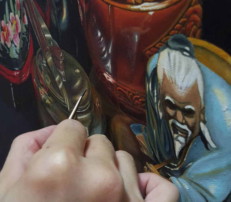 A look at visual arts centred on basic fine art oil painting academic studio practice art classes in Singapore contemporary arts scene, art space and art culture 