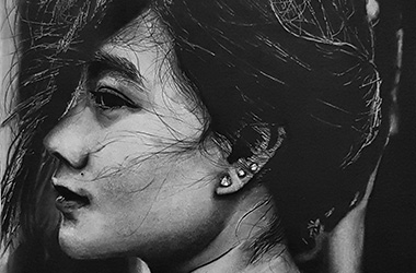 charcoal portrait drawing