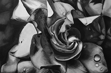 Photo realistic artwork of a flower