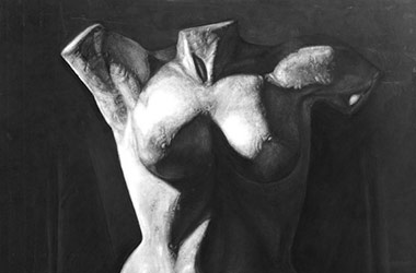 Female Torso with Drapery - Classical realism in Singapore contemporary art scene. Amazing artwork by Singapore contemporary artist