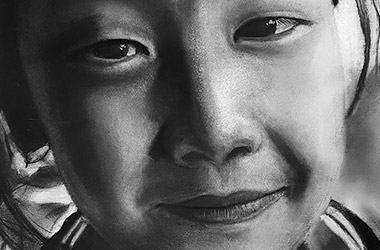 realistic charcoal drawing