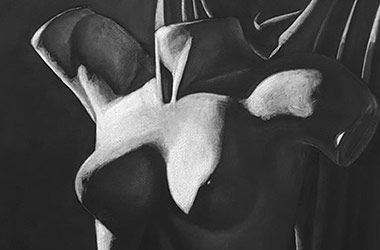 Female Torso with Drapery - Classical realism in Singapore contemporary art scene. Beautiful artwork by Singapore contemporary artist