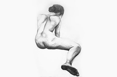 Life Drawing II - Nude Drawing in charcoal - Singapore art class and art scene