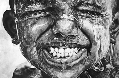 African Boys - photorealism art - Singapore art class. Beautiful artwork by Singapore contemporary artist