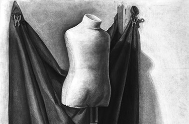 Child Mannequin with Drapery - Classical realism in Singapore contemporary art scene. Amazing artwork by Singapore contemporary artist