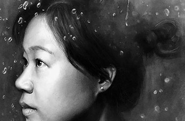 Melissa No.2 - realistic Portrait Drawing, Singapore art class and arts scene. Beautiful artwork by Singapore contemporary artist