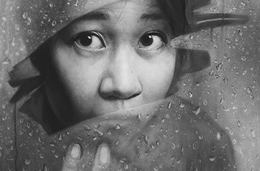 Melissa No.3 - Photo-realistic Portrait Drawing, Singapore art class and arts scene. Beautiful artwork by Singapore contemporary artist