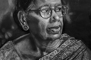 realistic charcoal drawing