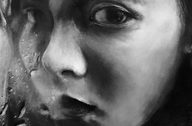 realistic charcoal drawing
