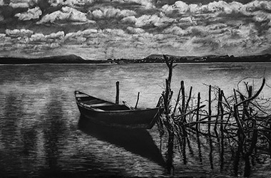 realistic landscape drawing