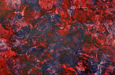 Grid I: abstract oil painting, Singapore contemporary art scene. Artwork by Singapore contemporary artist