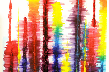 Grid II: abstract art in oil painting, Singapore contemporary art scene. Artwork by Singapore contemporary artist