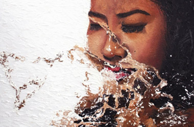 Portrait II - self portrait, contemporary realism in oil painting, Singapore contemporary artist