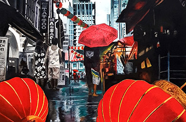 contemporary oil painting. Artwork by Singapore contemporary artist