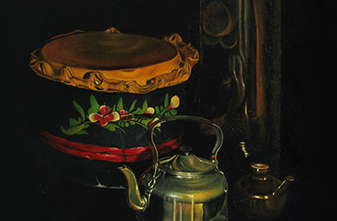 Still Life with Drum: Classical realism in Singapore contemporary art, Singapore art scene. Artwork by Singapore contemporary artist