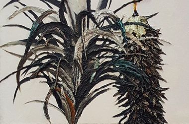 Feather Duster: Singapore contemporary impasto oil painting