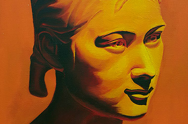 Masters Young Girl's Head: classical realism in Singapore contemporary art scene. Artwork by Singapore contemporary artist