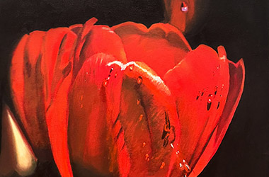 contemporary oil painting of still life. Artwork by Singapore contemporary artist