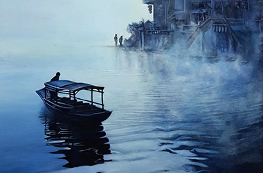 Landscape oil painting: classical realism in Singapore contemporary art scene. Artwork by Singapore contemporary artist