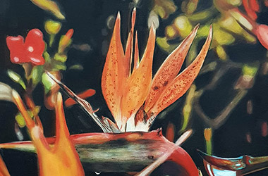 contemporary oil painting of still life. Artwork by Singapore contemporary artist