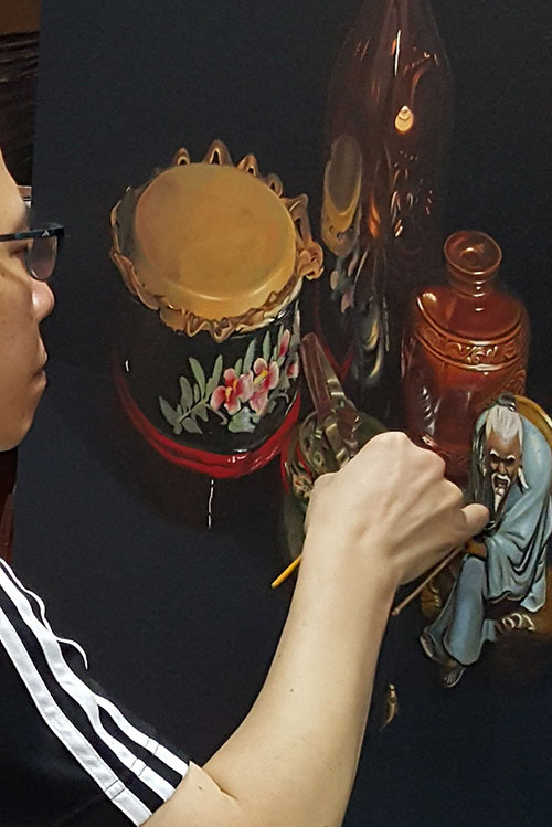 A Singapore contemporary art showcase on modern art space, culture and  academic fine art, classical realism art studies, art studio practices and art classes in Singapore arts scene