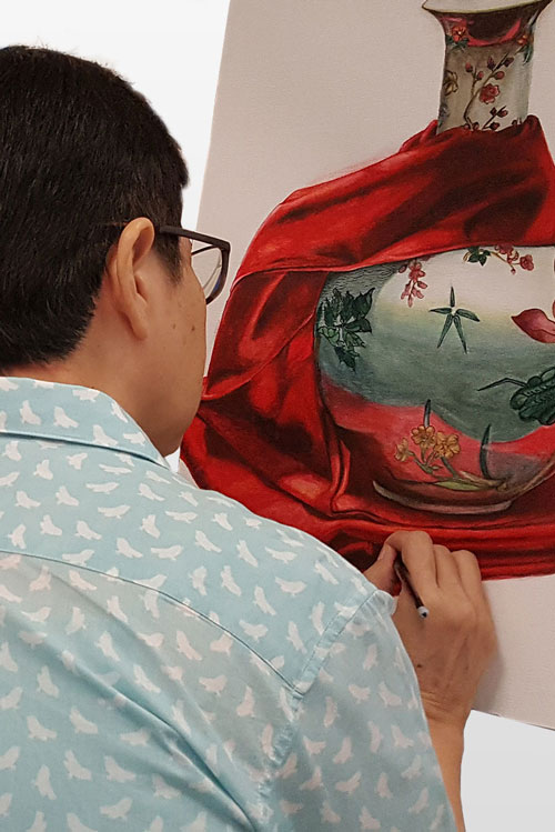 A Singapore contemporary art showcase on modern art space, culture and  academic fine art, classical realism art studies, art studio practices and art classes in Singapore arts scene